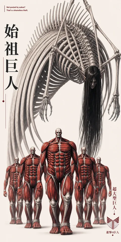 An AI-assisted portrait-format anime character illustration in the Attack on Titan collection. Artwork 029 from the AUKAO visual archive.