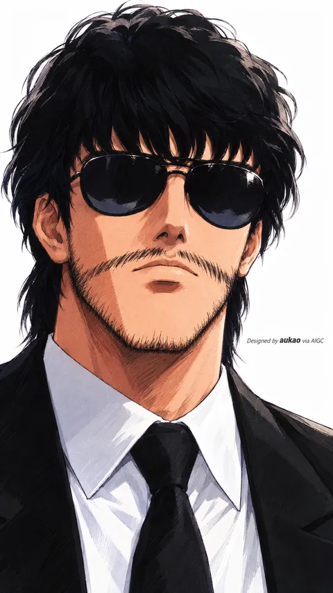 An AI-assisted portrait-format anime character illustration in the Captain Tsubasa collection. Artwork 013 from the AUKAO visual archive.