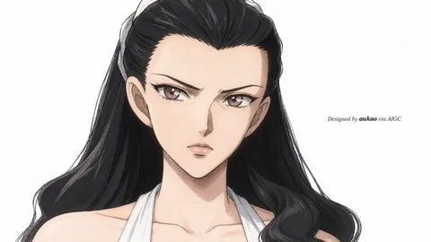 Anime character portrait. AI-generated fan art inspired by Detective Conan / 名侦探柯南 / 名探偵コナン. Character study 024 by AUKAO.