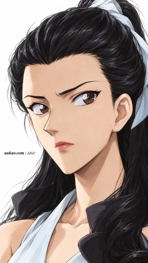 Anime character portrait. AI-generated fan art inspired by Detective Conan / 名侦探柯南 / 名探偵コナン. Character study 025 by AUKAO.