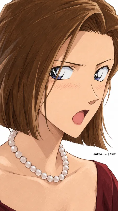 Eri Kisaki / 妃英理 / 妃英理. AI-generated fan art inspired by Detective Conan / 名侦探柯南 / 名探偵コナン. Character study 005 by AUKAO.