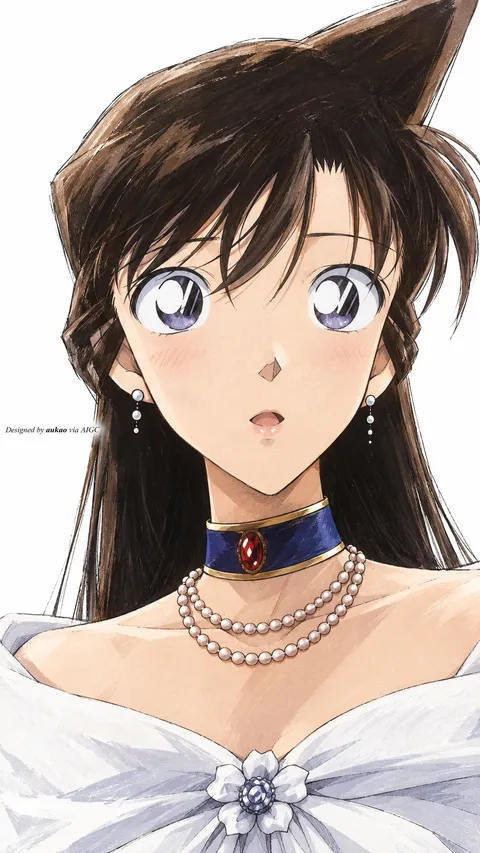 Ran Mouri / 毛利兰 / 毛利蘭. AI-generated fan art inspired by Detective Conan / 名侦探柯南 / 名探偵コナン. Character study 026 by AUKAO.