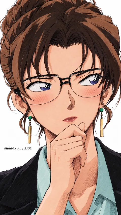 Eri Kisaki / 妃英理 / 妃英理. AI-generated fan art inspired by Detective Conan / 名侦探柯南 / 名探偵コナン. Character study 006 by AUKAO.