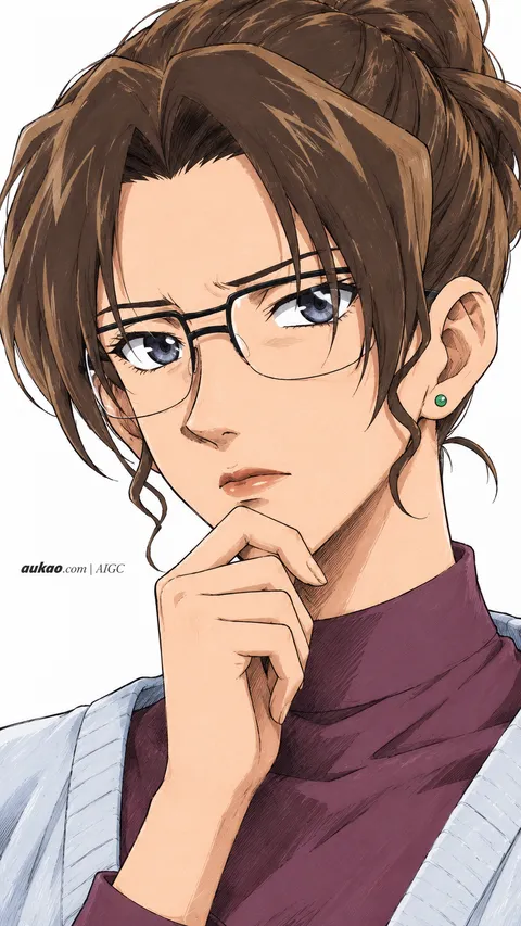 Eri Kisaki / 妃英理 / 妃英理. AI-generated fan art inspired by Detective Conan / 名侦探柯南 / 名探偵コナン. Character study 023 by AUKAO.