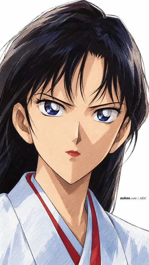 Kazuha Toyama / 远山和叶 / 遠山和葉. AI-generated fan art inspired by Detective Conan / 名侦探柯南 / 名探偵コナン. Character study 022 by AUKAO.