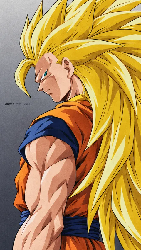 Son Goku / 孙悟空 / 孫悟空. AI-generated fan art inspired by Dragon Ball / 龙珠 / ドラゴンボール. AUKAO artwork 726.