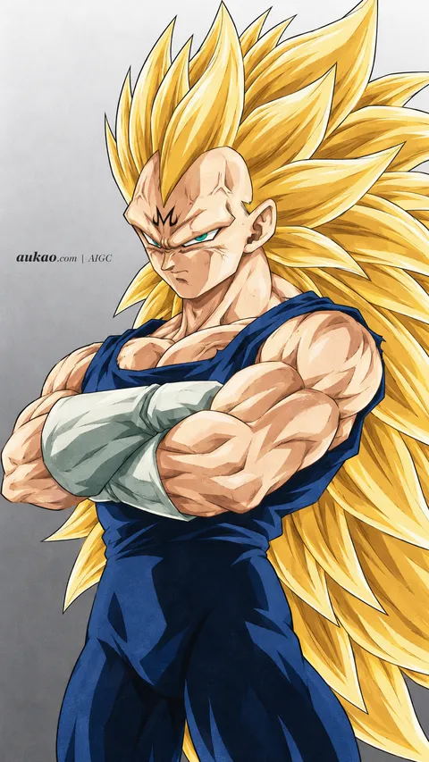 Dragon Ball character study. AI-generated fan art inspired by Dragon Ball / 龙珠 / ドラゴンボール. AUKAO artwork 712.