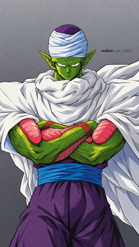 Piccolo / 比克 / ピッコロ. AI-generated fan art inspired by Dragon Ball / 龙珠 / ドラゴンボール. AUKAO artwork 721.
