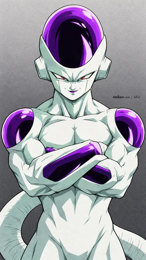 Frieza / 弗利萨 / フリーザ. AI-generated fan art inspired by Dragon Ball / 龙珠 / ドラゴンボール. AUKAO artwork 717.