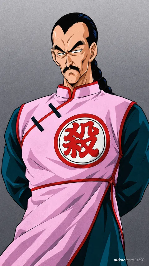 Mercenary Tao / 桃白白 / 桃白白. AI-generated fan art inspired by Dragon Ball / 龙珠 / ドラゴンボール. AUKAO artwork 723.