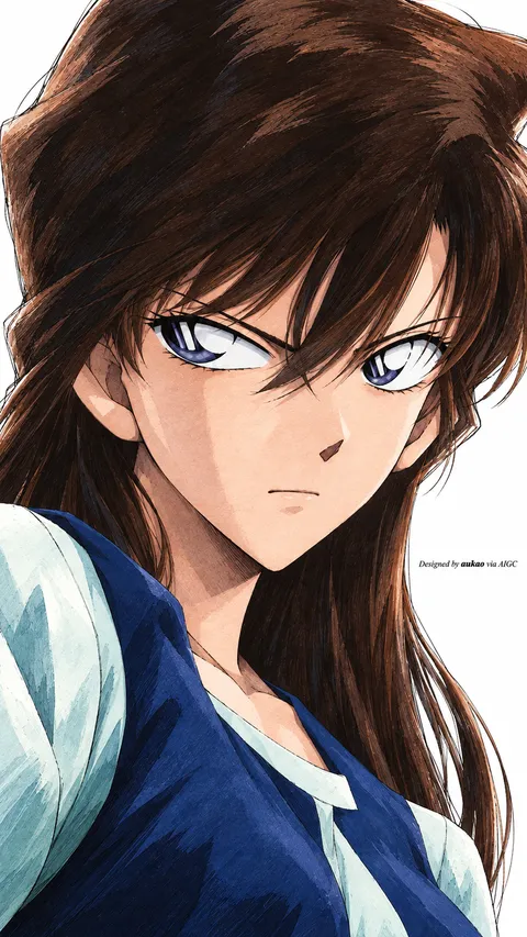 Brown-haired character: blue-eyed portrait. A portrait-format character illustration in the Naruto collection.
