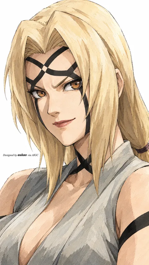 Blonde ninja: markings and quiet smile. A portrait-format character illustration in the Naruto collection.