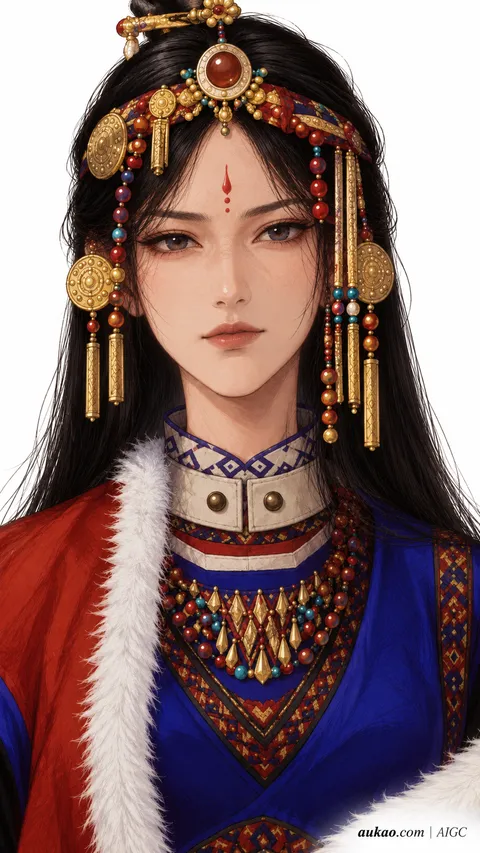 AI-generated fantasy character portrait inspired by The Legend of Sword and Fairy / 仙剑奇侠传. AUKAO artwork 679.