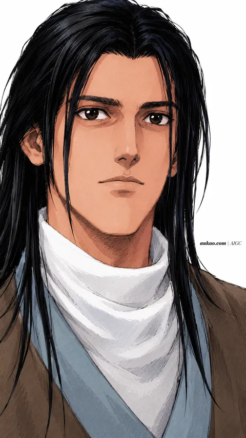 AI-generated fantasy character portrait inspired by The Legend of Sword and Fairy / 仙剑奇侠传. AUKAO artwork 690.