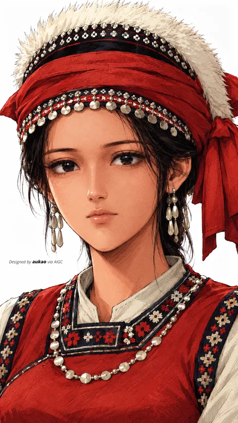 AI-generated fantasy character portrait inspired by The Legend of Sword and Fairy / 仙剑奇侠传. AUKAO artwork 707.