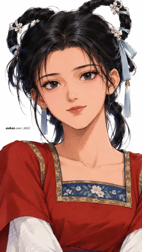 AI-generated fantasy character portrait inspired by The Legend of Sword and Fairy / 仙剑奇侠传. AUKAO artwork 708.