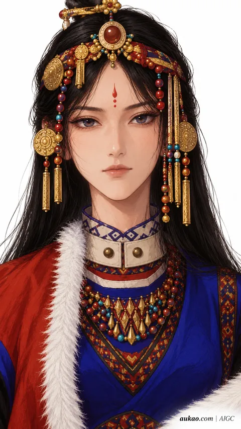 AI-generated fantasy character portrait inspired by The Legend of Sword and Fairy / 仙剑奇侠传. AUKAO artwork 676.
