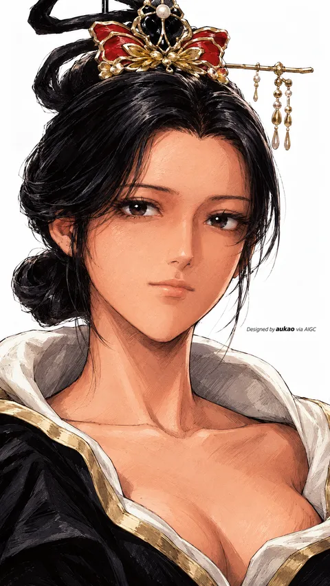 AI-generated fantasy character portrait inspired by The Legend of Sword and Fairy / 仙剑奇侠传. AUKAO artwork 710.