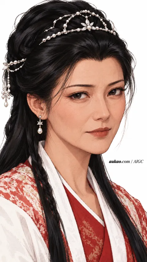 AI-generated fantasy character portrait inspired by The Legend of Sword and Fairy / 仙剑奇侠传. AUKAO artwork 677.