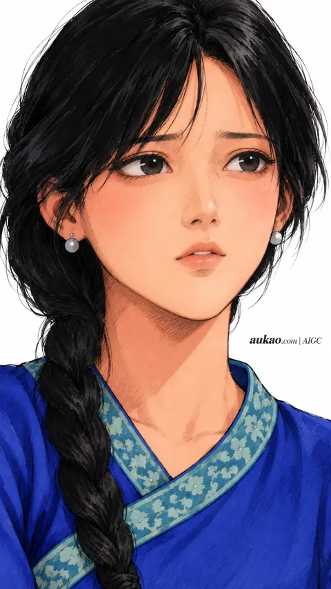 AI-generated fantasy character portrait inspired by The Legend of Sword and Fairy / 仙剑奇侠传. AUKAO artwork 699.