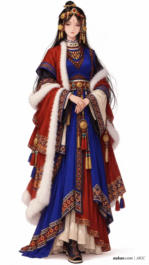 AI-generated fantasy character portrait inspired by The Legend of Sword and Fairy / 仙剑奇侠传. AUKAO artwork 691.