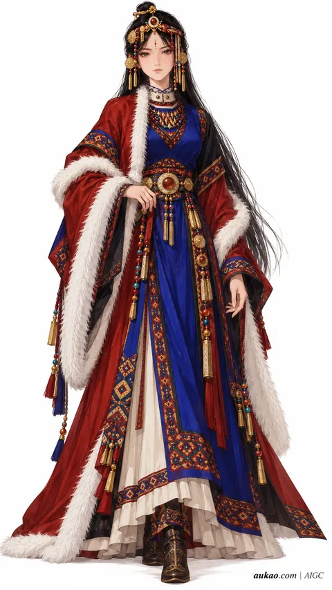 AI-generated fantasy character portrait inspired by The Legend of Sword and Fairy / 仙剑奇侠传. AUKAO artwork 682.