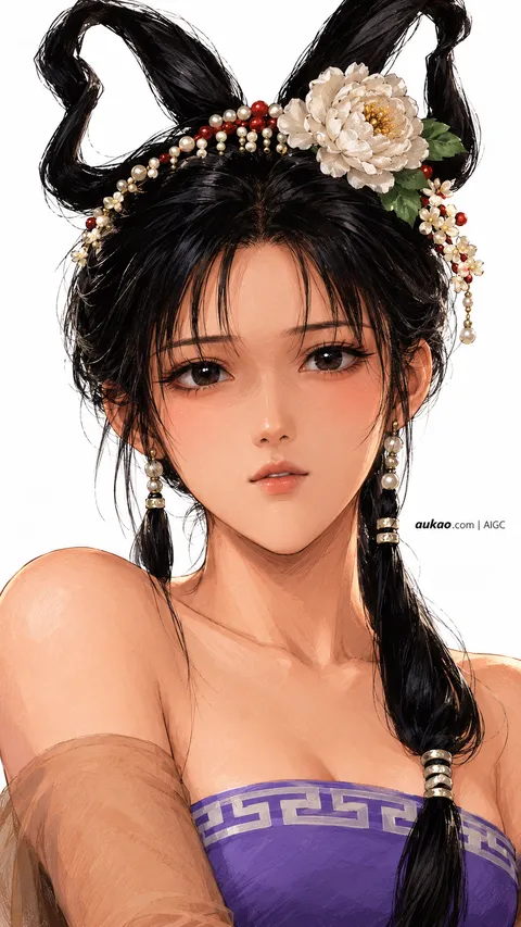 AI-generated fantasy character portrait inspired by The Legend of Sword and Fairy / 仙剑奇侠传. AUKAO artwork 688.