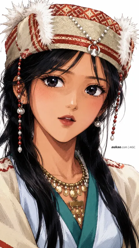 AI-generated fantasy character portrait inspired by The Legend of Sword and Fairy / 仙剑奇侠传. AUKAO artwork 705.
