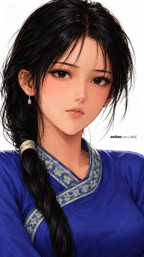 AI-generated fantasy character portrait inspired by The Legend of Sword and Fairy / 仙剑奇侠传. AUKAO artwork 681.