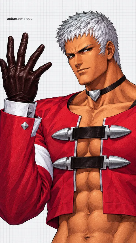 Yashiro Nanakase / 七枷社 / 七枷社. AI-generated fan art inspired by The King of Fighters '97 / 拳皇97 / ザ・キング・オブ・ファイターズ'97. AUKAO character study 3b6dbd73.