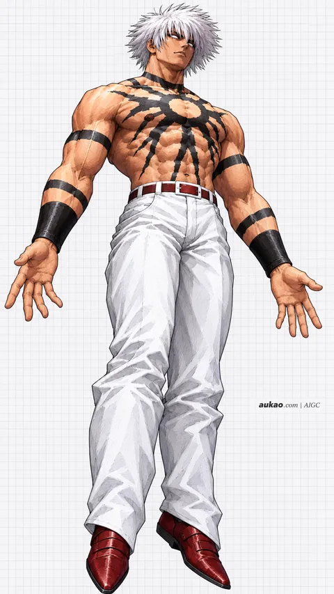 Orochi / 大蛇 / オロチ. AI-generated fan art inspired by The King of Fighters '97 / 拳皇97 / ザ・キング・オブ・ファイターズ'97. AUKAO character study 433f4b6b.