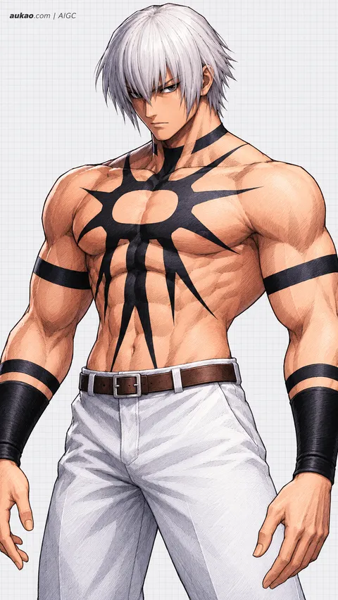 Orochi / 大蛇 / オロチ. AI-generated fan art inspired by The King of Fighters '97 / 拳皇97 / ザ・キング・オブ・ファイターズ'97. AUKAO character study 60da9744.