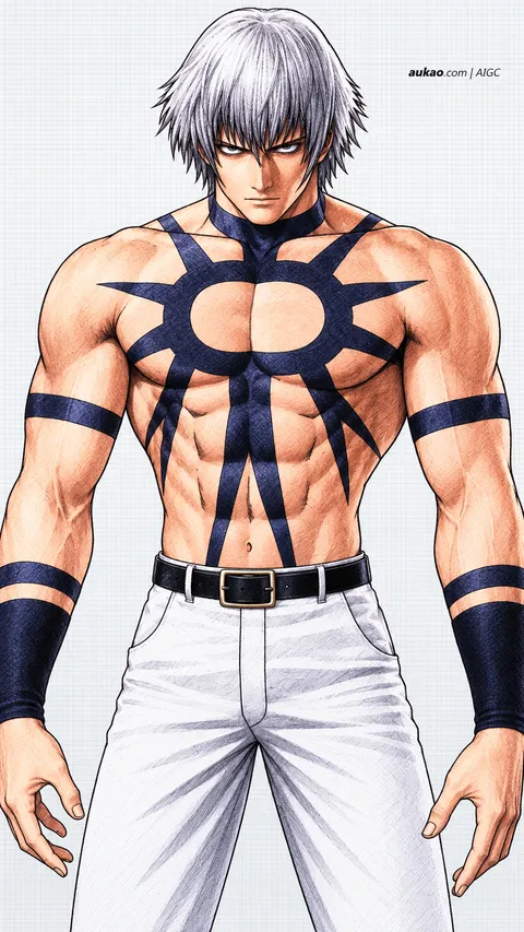 Orochi / 大蛇 / オロチ. AI-generated fan art inspired by The King of Fighters '97 / 拳皇97 / ザ・キング・オブ・ファイターズ'97. AUKAO character study 733f131f.