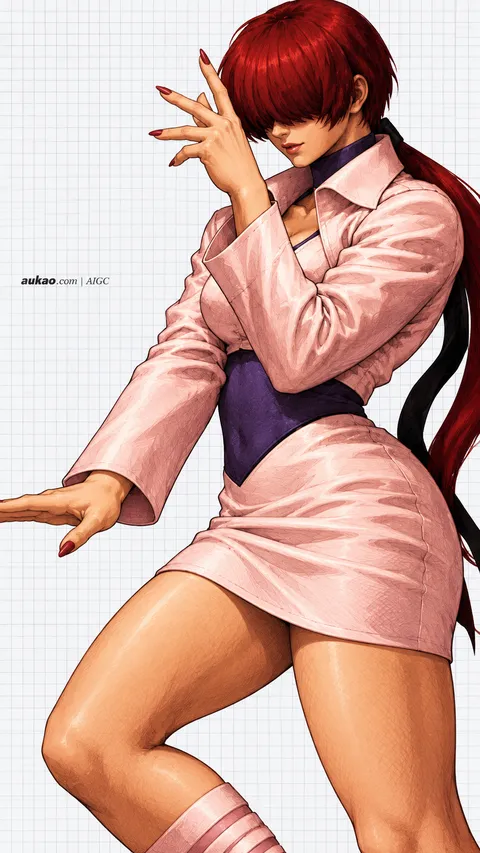 Shermie / 夏尔米 / シェルミー. AI-generated fan art inspired by The King of Fighters '97 / 拳皇97 / ザ・キング・オブ・ファイターズ'97. AUKAO character study 7eefa8f2.