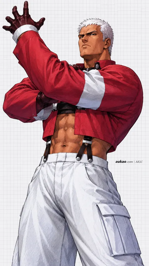 Yashiro Nanakase / 七枷社 / 七枷社. AI-generated fan art inspired by The King of Fighters '97 / 拳皇97 / ザ・キング・オブ・ファイターズ'97. AUKAO character study efe7bd6c.
