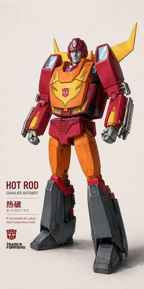 An AI-assisted portrait-format anime character illustration in the Transformers collection. Artwork 027 from the AUKAO visual archive.