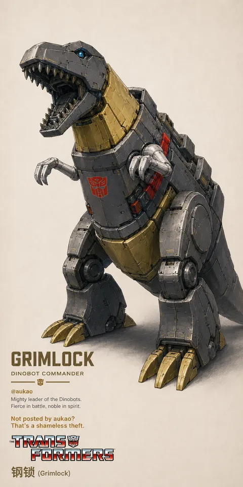 An AI-assisted portrait-format anime character illustration in the Transformers collection. Artwork 012 from the AUKAO visual archive.