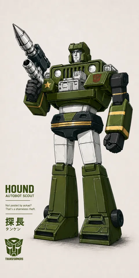 An AI-assisted portrait-format anime character illustration in the Transformers collection. Artwork 018 from the AUKAO visual archive.