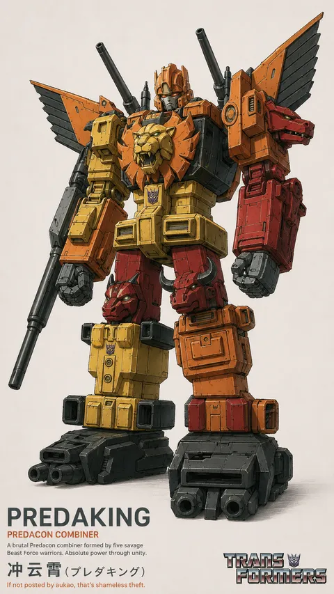 An AI-assisted portrait-format anime character illustration in the Transformers collection. Artwork 046 from the AUKAO visual archive.