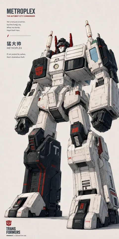 An AI-assisted portrait-format anime character illustration in the Transformers collection. Artwork 050 from the AUKAO visual archive.