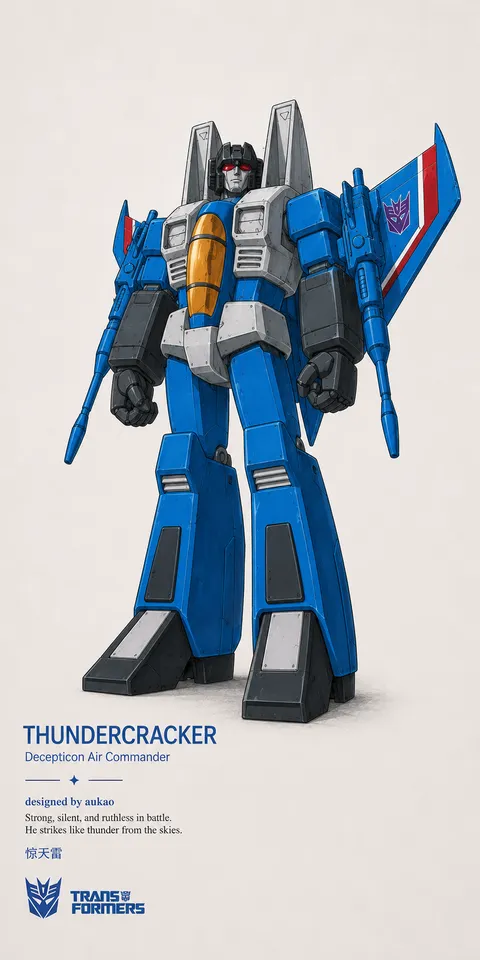 An AI-assisted portrait-format anime character illustration in the Transformers collection. Artwork 055 from the AUKAO visual archive.