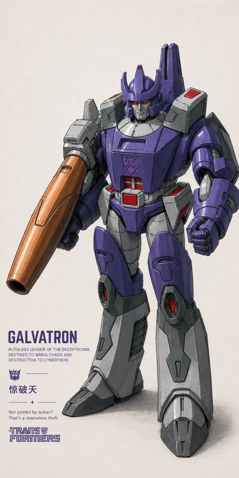 An AI-assisted portrait-format anime character illustration in the Transformers collection. Artwork 037 from the AUKAO visual archive.