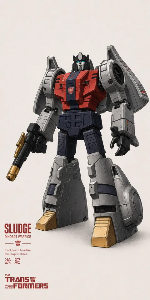 An AI-assisted portrait-format anime character illustration in the Transformers collection. Artwork 004 from the AUKAO visual archive.
