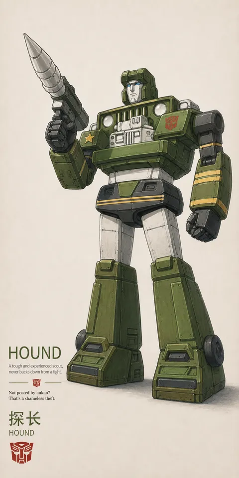 An AI-assisted portrait-format anime character illustration in the Transformers collection. Artwork 017 from the AUKAO visual archive.